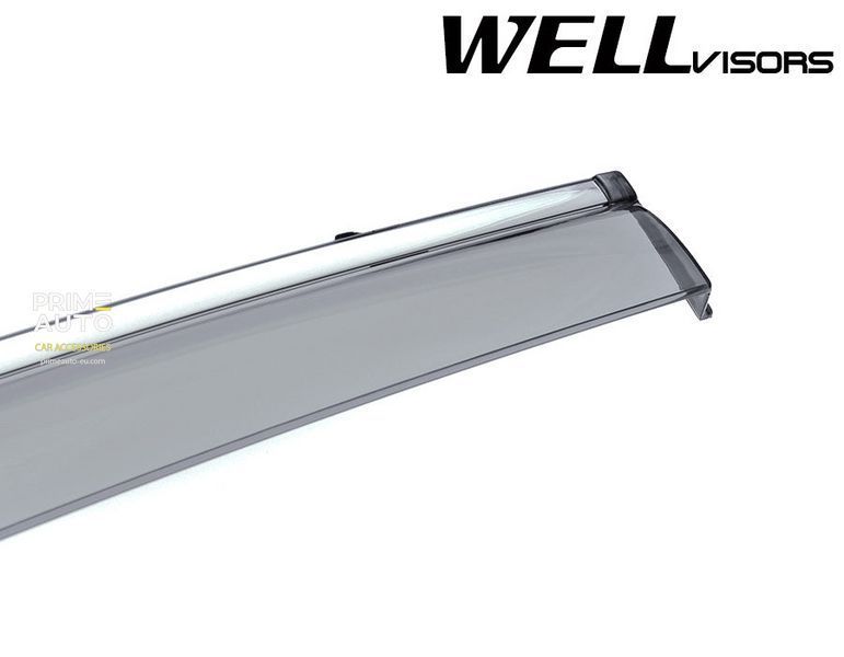 Дефлекторы окон к-т 4 шт с хромированным молдингом Toyota Venza 2008 - 2015 Wellvisors 3-847TY036 3-847TY036 фото