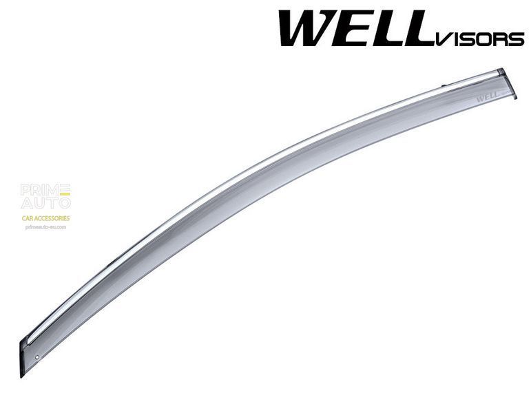 Дефлекторы окон к-т 4 шт с хромированным молдингом Toyota Venza 2008 - 2015 Wellvisors 3-847TY036 3-847TY036 фото