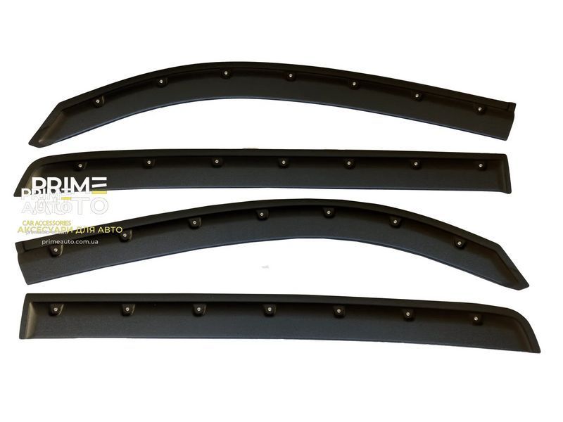 Owiewki do szyb samochodowych num 4 szt Tough Guard GMC Sierra 1500 2007-2013 Crew Cab FormFit teksturowany TV5D07-CC
