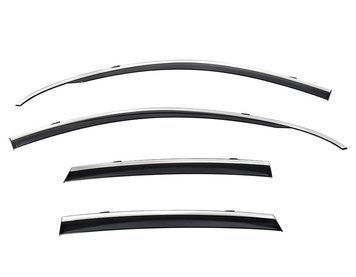 Window Deflectors 4pcs Set with Chrome Trim Mercedes-Benz GLA 2021-2025 Wellvisors 3-847MB029