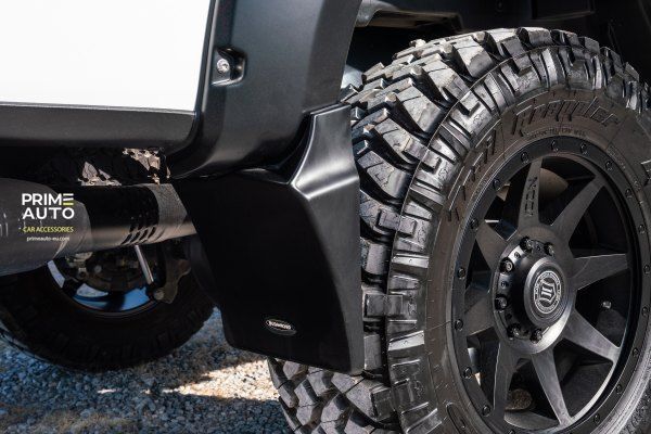 Брызговики задние Toyota Tundra 2014-2021 гладкие BLACK Bushwacker MUD-30040 MUD-30040. фото