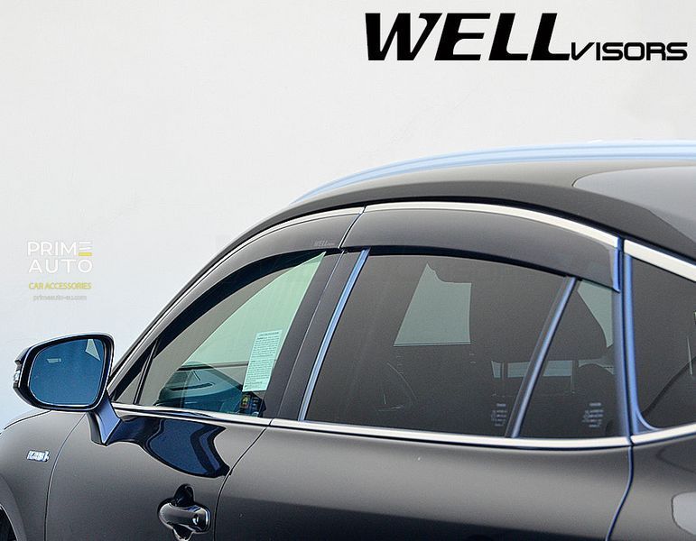 Дефлекторы окон к-т 4 шт с хромированным молдингом Toyota Venza 2021 - 2025 Wellvisors 3-847TY065 3-847TY065 фото