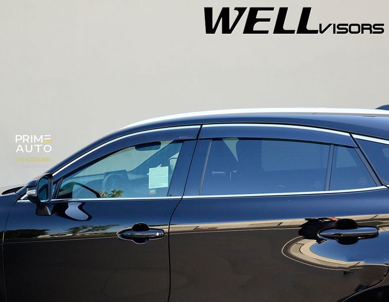 Дефлекторы окон к-т 4 шт с хромированным молдингом Toyota Venza 2021 - 2025 Wellvisors 3-847TY065 3-847TY065 фото