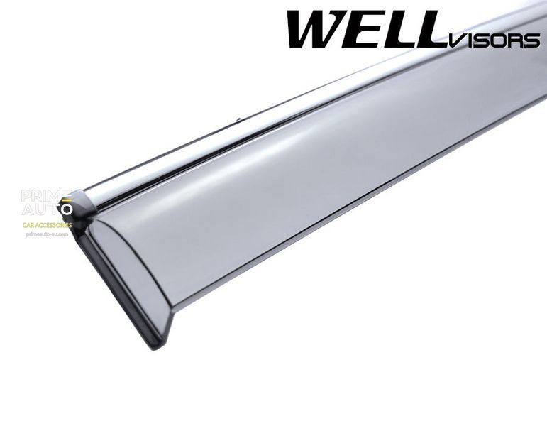 Дефлекторы окон к-т 4 шт с хромированным молдингом Nissan Rogue 2014 - 2020 Wellvisors 3-847NS009 3-847NS009 фото