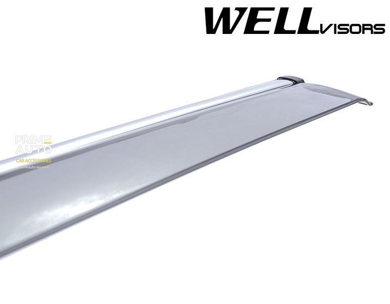 Дефлекторы окон к-т 4 шт с хромированным молдингом Nissan Rogue 2014 - 2020 Wellvisors 3-847NS009 3-847NS009 фото