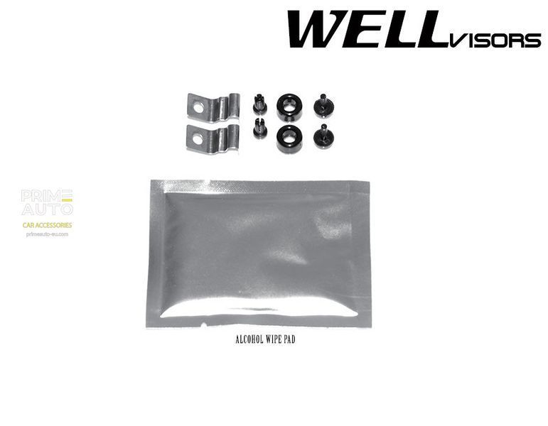 Дефлекторы окон к-т 4 шт с хромированным молдингом Nissan Rogue 2014 - 2020 Wellvisors 3-847NS009 3-847NS009 фото