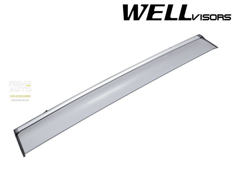 Дефлекторы окон к-т 4 шт с хромированным молдингом Nissan Rogue 2014 - 2020 Wellvisors 3-847NS009 3-847NS009 фото