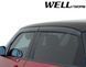 Owiewki do szyb samochodowych num 4 szt Premium seria Fiat 500 2014 - 2018 L Wellvisors 3-847FA002
