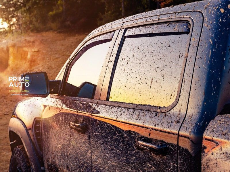 Owiewki okienne wkładany prz&oacute;d+tył Cadillac Escalade 2015 - 2020 matowy WeatherTech 82750IMB