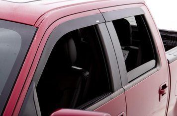 Window Deflectors 4 pcs Set Ford F-150/Raptor 2015-2023 Ventvisor LOW PRO Black Matte AVS 774044
