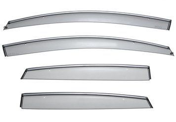 Window Deflectors 4pcs Set with Chrome Trim Buick Verano 2011-2017 Wellvisors 3-847BU001