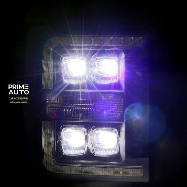 Lampy przednie Ford Super Duty 2011-2016 LED NOVA seria chrom AlphaRex 880148