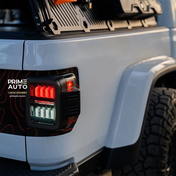 Rear lights Jeep Gladiator 2019-2025 LUXX-Series Black-Red AlphaRex 602070