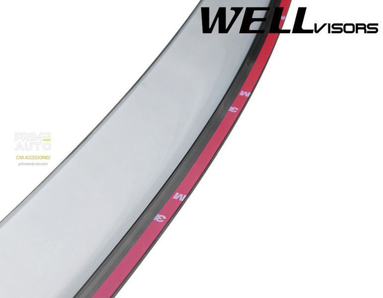 Window Deflectors 4pcs Set with Chrome Trim Buick Verano 2011-2017 Wellvisors 3-847BU001
