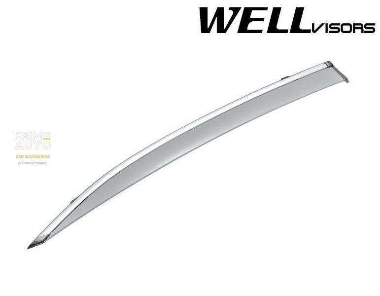 Дефлектори вікон к-т 4 шт з хромованим молдингом Lexus IS 2014 - 2020 Sedan Wellvisors 3-847LX018 3-847LX018 фото