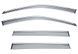 Window Deflectors 4pcs Set with Chrome Trim Honda Pilot 2016-2022 Wellvisors 3-847HD029