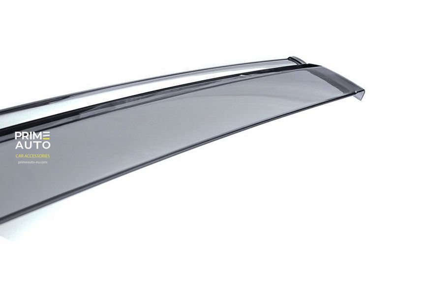Window Deflectors 4pcs Set with Chrome Trim Honda Pilot 2016-2022 Wellvisors 3-847HD029