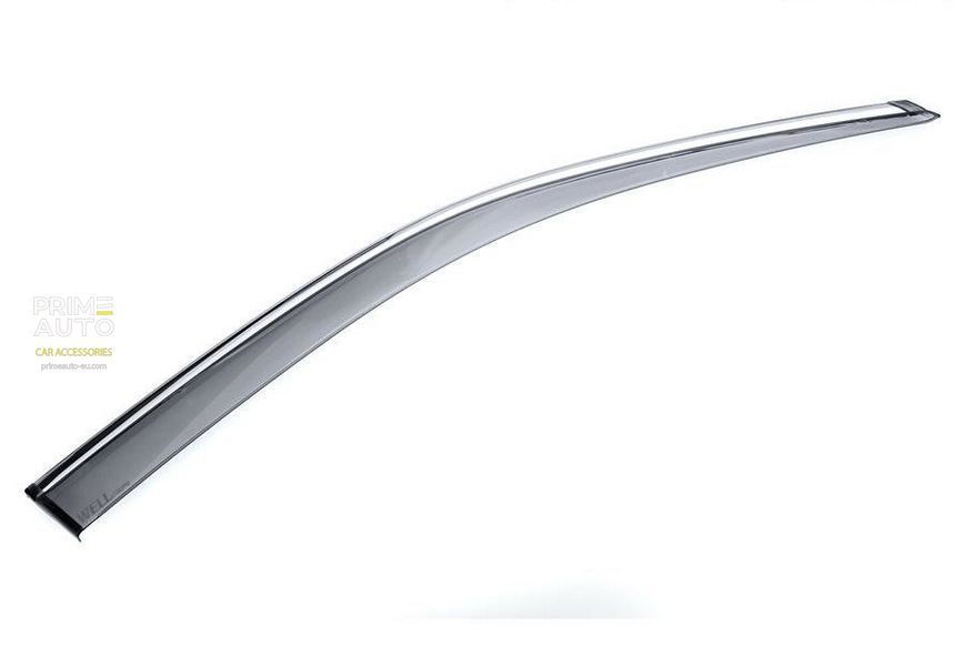 Window Deflectors 4pcs Set with Chrome Trim Honda Pilot 2016-2022 Wellvisors 3-847HD029