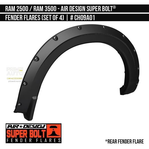 Фендера RAM/Dodge Ram 2500 2019-2023 черный AIR DESIGN CH09A01 CH09A01 фото