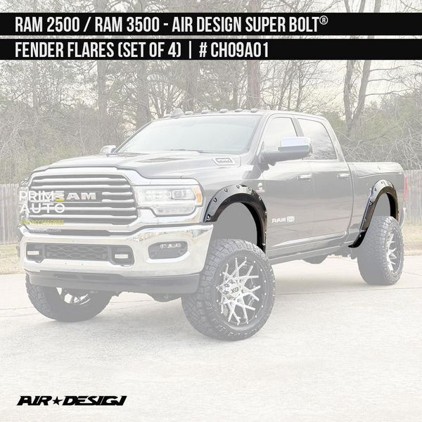 Фендера RAM/Dodge Ram 2500 2019-2023 черный AIR DESIGN CH09A01 CH09A01 фото