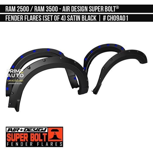 Фендера RAM/Dodge Ram 2500 2019-2023 черный AIR DESIGN CH09A01 CH09A01 фото