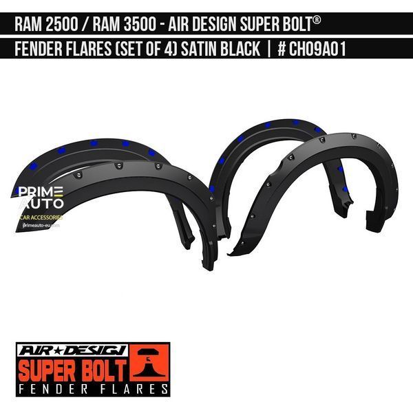 Фендера RAM/Dodge Ram 2500 2019-2023 черный AIR DESIGN CH09A01 CH09A01 фото