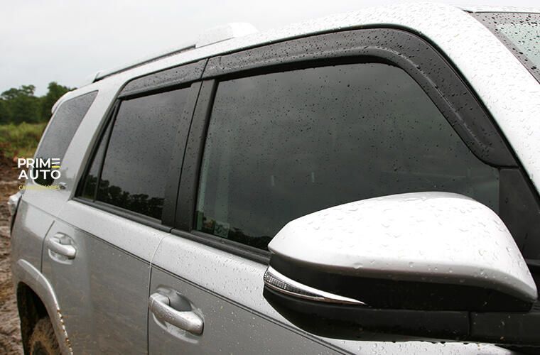 Window Deflectors 4 pcs Set Toyota Tacoma 2024-2025 VENTVISOR OUTSIDE MOUNT Dark Smoke AVS 94270