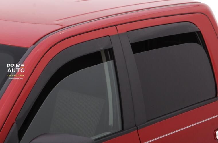 Window Deflectors 4 pcs Set Toyota Tacoma 2024-2025 VENTVISOR OUTSIDE MOUNT Dark Smoke AVS 94270