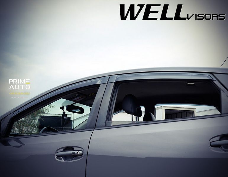 Window Deflectors 4pcs Set Premium Series Toyota Prius 2004-2009 Wellvisors 3-847TY022