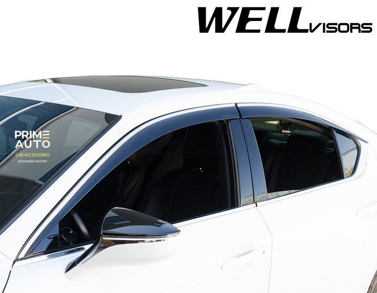 Дефлекторы окон к-т 4 шт с хромированным молдингом Lexus IS 2021 - 2025 Wellvisors 3-847LX029 3-847LX029 фото
