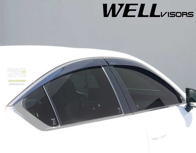 Дефлекторы окон к-т 4 шт с хромированным молдингом Lexus IS 2021 - 2025 Wellvisors 3-847LX029 3-847LX029 фото
