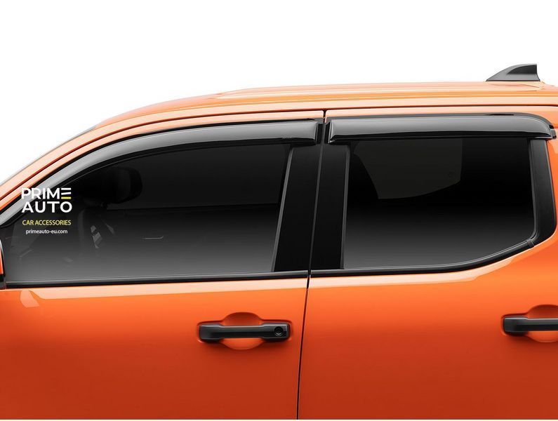 Window Deflectors 4 pcs Set Toyota Tacoma 2024-2025 VENTVISOR OUTSIDE MOUNT Dark Smoke AVS 94270